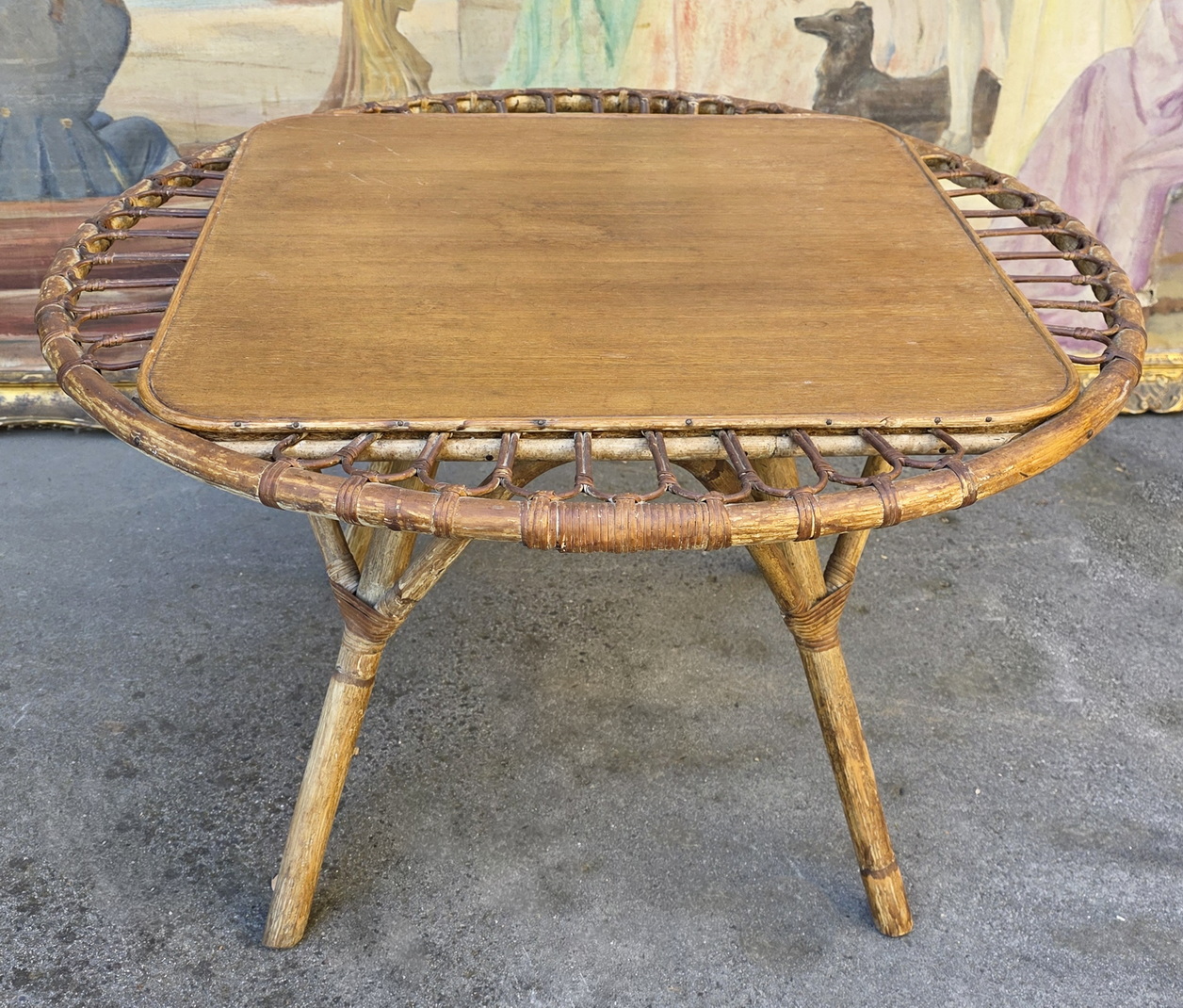 A Rattan 'Trampoline' Coffee Table